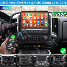 Rádio estéreo carro navegação GPS Carplay para Chevrolet GMC Sierra 2014-2018 Android 13.0 comprar usado  Enviando para Brazil