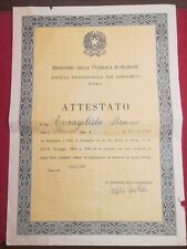 Documento vintage attestato usato  Roma