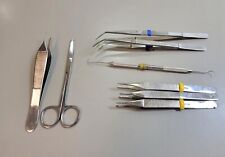 Kit de ferramentas de higiene dental 8 peças, raspador, alicate, pinça, tesoura, aço inoxidável, usado comprar usado  Enviando para Brazil