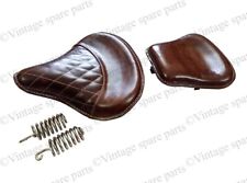 Fit For Royal Enfield C5 Classic 350cc 500cc Bike Front & Rear Seat Brown for sale  Shipping to South Africa