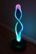 Rare LumiSource 20" Plasma Glass Sculptured Electra Art Lamp Colorful Helix 2005 for sale  Shipping to South Africa