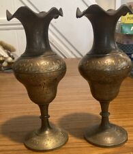 Pair vintage brass for sale  SANDWICH