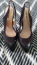 ERROL ARENDZ Designer Patent Black Leather Suede Heels Pumps Stilettos SZ 37 B2, used for sale  Shipping to South Africa