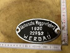 Waggonschild werdau 1920 gebraucht kaufen  Lichtenau