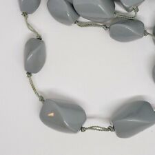 Long grey beaded necklace for sale  SHEFFIELD