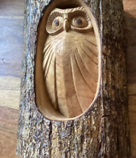 Wooden owl carving for sale  LONDON