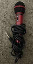 Microfone vermelho com 11 pés. cabo, conector de áudio mono de 6,3 mm e interruptor liga/desliga comprar usado  Enviando para Brazil