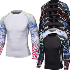 Men's Compression Shirt Base-Layer Sports Top Long-Sleeve Gym Quick Dry T-Shirt  for sale  Shipping to South Africa