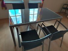 Gebraucht, Glastisch Esstisch Gartentisch mit 4 Stühlen gebraucht kaufen  Wassenberg