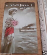 Cartão postal antigo da Marinha Italiana dos anos 1930 Torpediniera D'Alto Mare navio torpedo da Segunda Guerra Mundial comprar usado  Enviando para Brazil