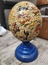 Painted ostrich egg for sale  Aubrey