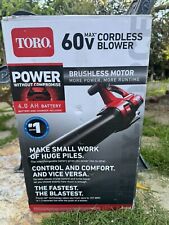 TORO NEW 60V CORDLESS LEAF BLOWER 157 MPH 605 CFM 51822 TOOL ONLY, used for sale  Shipping to South Africa
