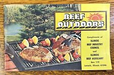 Livro de receitas Beef Outdoors vintage Illinois Beef Industry Council, livro de churrasco retrô comprar usado  Enviando para Brazil