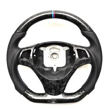 Volante de fibra de carbono forjada para BMW E90E92E82E87m3 couro nappa preto comprar usado  Enviando para Brazil