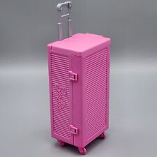 BARBIE TRUNK PINK EQUIPMENT STORAGE FASHION DOLL TRUNK CASE ACCESSORIES, used for sale  Shipping to South Africa