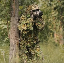 Hunting 3D Leaf Ghillie Suit Birdwatch Camouflage Clothing Jacket and Pants for sale  Shipping to South Africa