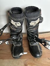 Fox Comp 5 Boots Youth Size 6 Motorcross Motorcycle  Black White for sale  Shipping to South Africa