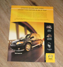 Usado, MAZDA Car AD 2001 MiniVan MPV original UNA revista página anuncio segunda mano  Embacar hacia Mexico