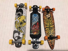 3 Vintage Tech Deck Longboards Speed boards Santa Cruz x2 Rayne Spin Master RARE for sale  Shipping to South Africa