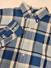 Camisa masculina Ralph Lauren SP azul com botões xadrez flanela ajuste clássico desempenho comprar usado  Enviando para Brazil