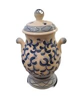 Gail Pittman Large Ceramic Blue and White Cold Drink Dispenser with Lid 18" Tall for sale  Shipping to South Africa