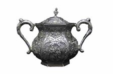Used, Antique 1919 Sheffield Silver Company Jacobean Hexagonal Lidded Sugar Bowl. for sale  Shipping to South Africa
