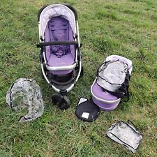 Used, I Candy Peach Jogger All Terrain Travel Pram Detachable Cot System Purple for sale  Shipping to South Africa