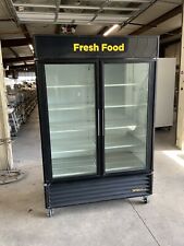 True GDM-49 2 door glass commercial refrigerator beverage merchandiser casters A for sale  Rockwall