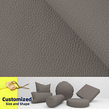 Pb006 Cushion Cover*Gray Tan*Faux Leather synthetic Litchi Skin Sofa Seat 3D Box, used for sale  Shipping to South Africa