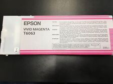 T6063 GENUÍNO EPSON VIVID MAGENTA 220ml CARTUCHO DE TINTA VAZIO REDEFINIR CHIP comprar usado  Enviando para Brazil