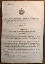 Omignano 1890 regio usato  Italia