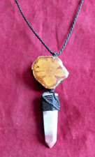 Peruvian ayahuasca flower necklace and natural stone for sale  Shipping to South Africa