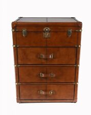 Leather campaign chest for sale  POTTERS BAR