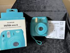FUJIFILM Instax Mini 8 Tile Blue Instant Film Camera In Box for sale  Shipping to South Africa