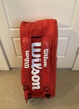 Usado, Mochila de tenis Wilson Super Tour 9 raquetas raqueta roja grande segunda mano  Embacar hacia Argentina