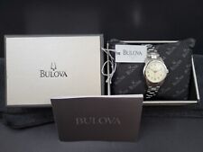 Reloj Bulova Acutron para mujer cuarzo plateado esfera beige, 28 mm modelo 96L167 segunda mano  Embacar hacia Argentina