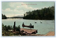 1910 Postal Head Of Long Lake Canoaing Adirondack Mountains Nueva York Nueva York segunda mano  Embacar hacia Argentina
