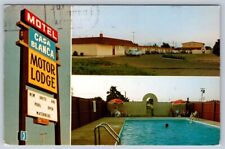 Casa Blanca Motor Lodge, Motel, Brandon, Manitoba, cartão postal Vintage 1993 Cromo comprar usado  Enviando para Brazil