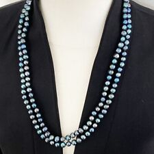 Perlenkette echte anthrazit gebraucht kaufen  Obertal