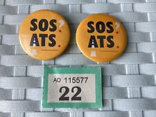 Button badge sos for sale  COLNE