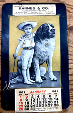 Vintage 1911 calendar for sale  Justin
