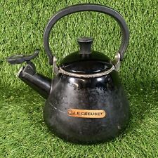 Le Creuset Kone Stovetop Kettle Onyx Black with Whistle 1.6 litres Vintage Retro for sale  Shipping to South Africa