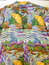 Hawaiian Shirt PATALOHA PATAGONIA 94' Island Water Sports Fish Kayak Sailing XL for sale  Bakersfield