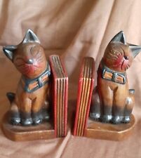 Cat bookends wood for sale  Lower Lake