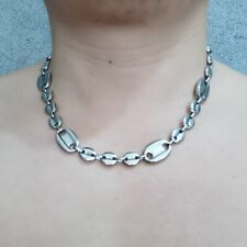 Rare coffee beans stainless steel Link Men's 15mm Bracelet Necklace 7in--40in for sale  Shipping to South Africa