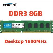 CRUCIAL DDR3 8GB 1600 MHz PC3-12800 Desktop Memória RAM Não ECC 240Pin DIMM 8GB comprar usado  Enviando para Brazil