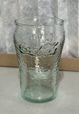 Vintage Green Dimple Pebble Enjoy Coca Cola Coke Textured 4" Juice Glass Cup, used for sale  Shipping to South Africa
