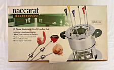 Baccarat 10 Piece Stainless Steel Fondue Set Boxed CSP-525 for sale  Shipping to South Africa