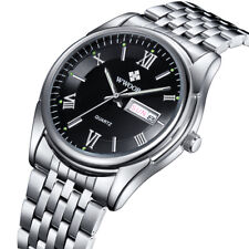 Usado, Relógio esportivo de quartzo empresarial pulseira de aço inoxidável data semana luxo masculino WWOOR comprar usado  Enviando para Brazil