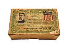 Antigua caja publicitaria King C. Gillette de hoja de afeitar American Collect segunda mano  Embacar hacia Argentina